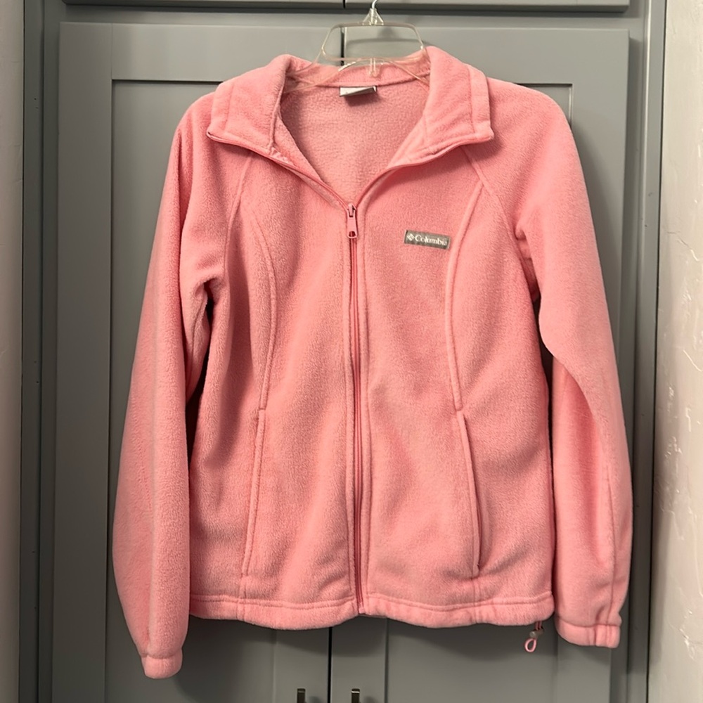 Pink Fleece Columbia Jacket
